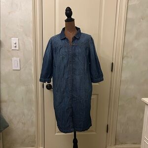 Fat Face Indigo Denim Shirt Dress